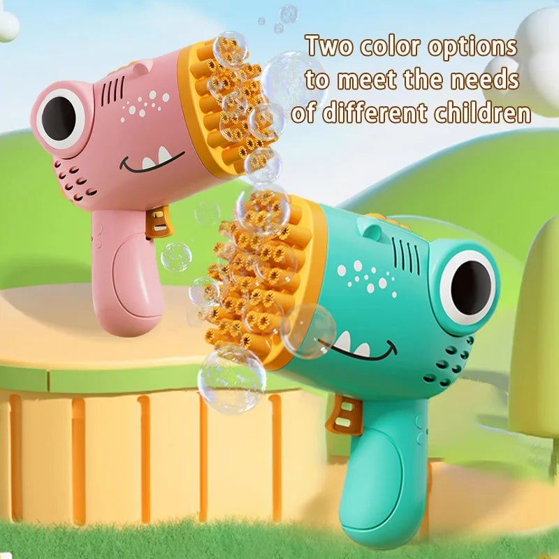 40 Hole Dinosaur Bubble Handheld Bubble Machine, Electric Bubble Gun Outdoor Wedding Party Toy(without Bubble Water) Beauty World Shop