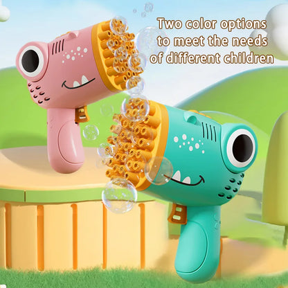 40 Hole Dinosaur Bubble Handheld Bubble Machine, Electric Bubble Gun Outdoor Wedding Party Toy(without Bubble Water) Beauty World Shop