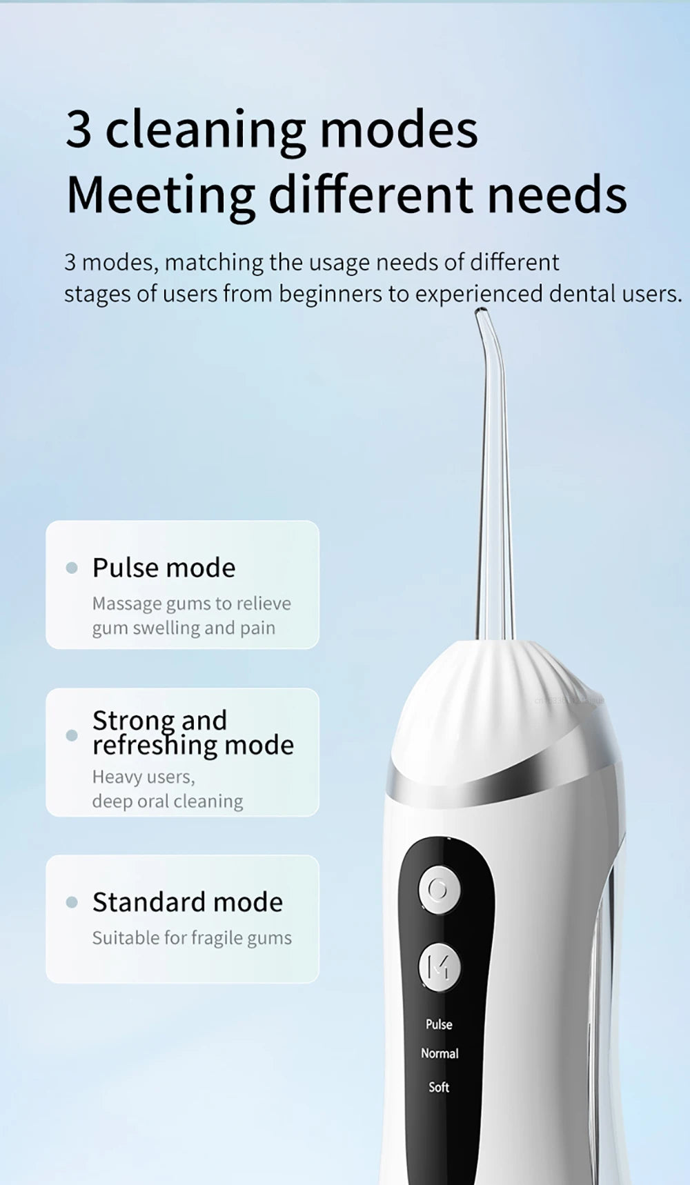 Teeth Water Flosser Electric Oral Irrigator Portable Home Dental Cleaning Teeth Rechargeable Waterproof Teeth Cleaner Oral Care Beauty World Shop