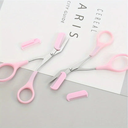 Stainless Steel Eyebrow Trimming Scissors With Comb, Safe Eyebrow Trimming Makeup Tool, Precise Creation Of Perfect Eyebrow Shap Beauty World Shop