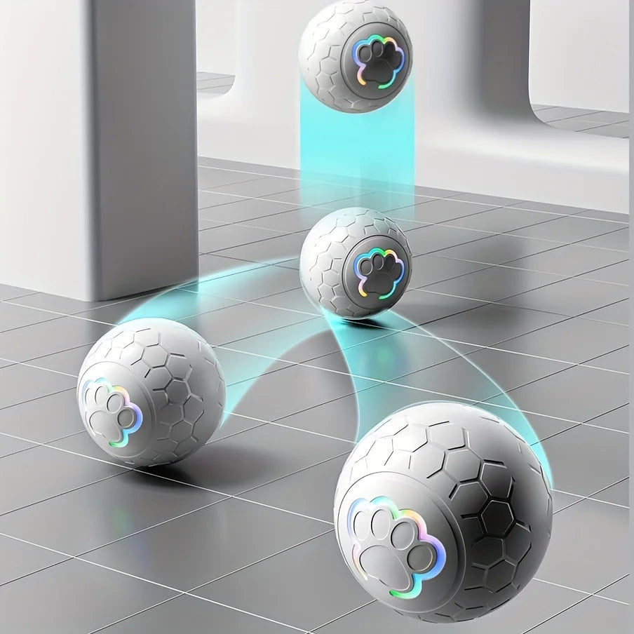 Smart Dog Toy Ball Electronic Interactive Pet Toy Ball USB Automatic Bouncing Rolling Toy Ball With RGB Lights Puppy Cat Product Beauty World Shop