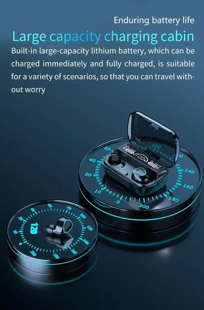 Original M10 Headphones Bluetooth Wireless Earpods Sports Stereo Noise Canceling Headphone Microphone Speaker Caixa De Som Gamer Beauty World Shop
