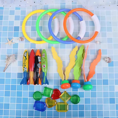 Nstk Pool Games Diving Toys Sinking Toy Multicolor Cartoon Pool Sinking Toys Creative Swim Dive Toy Set Swimming Pool Accessory Beauty World Shop