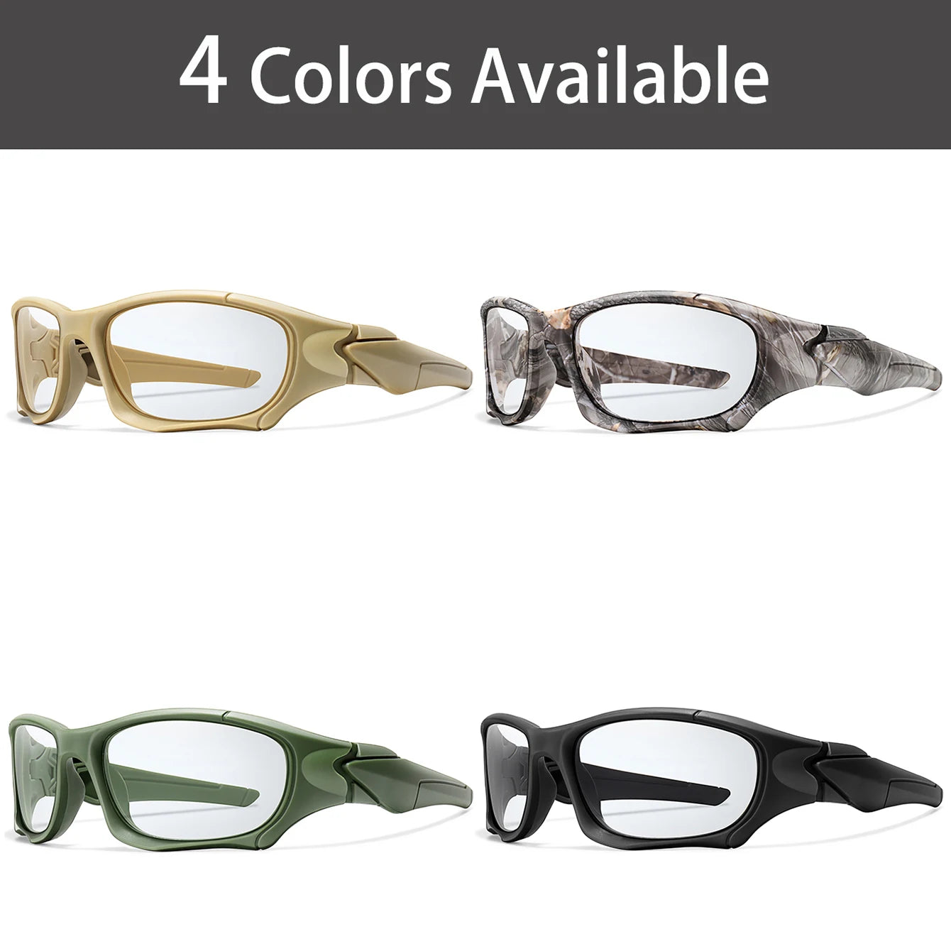 Photochromic Cycling Sunglasses Men Outdoor Sports Tactical Camouflage Goggles Vintage Driving Riding Fishing Windproof Beauty World Shop