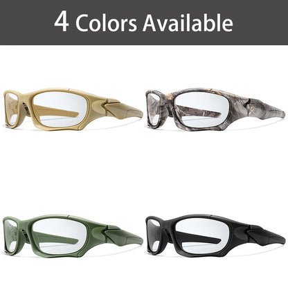 Photochromic Cycling Sunglasses Men Outdoor Sports Tactical Camouflage Goggles Vintage Driving Riding Fishing Windproof Beauty World Shop