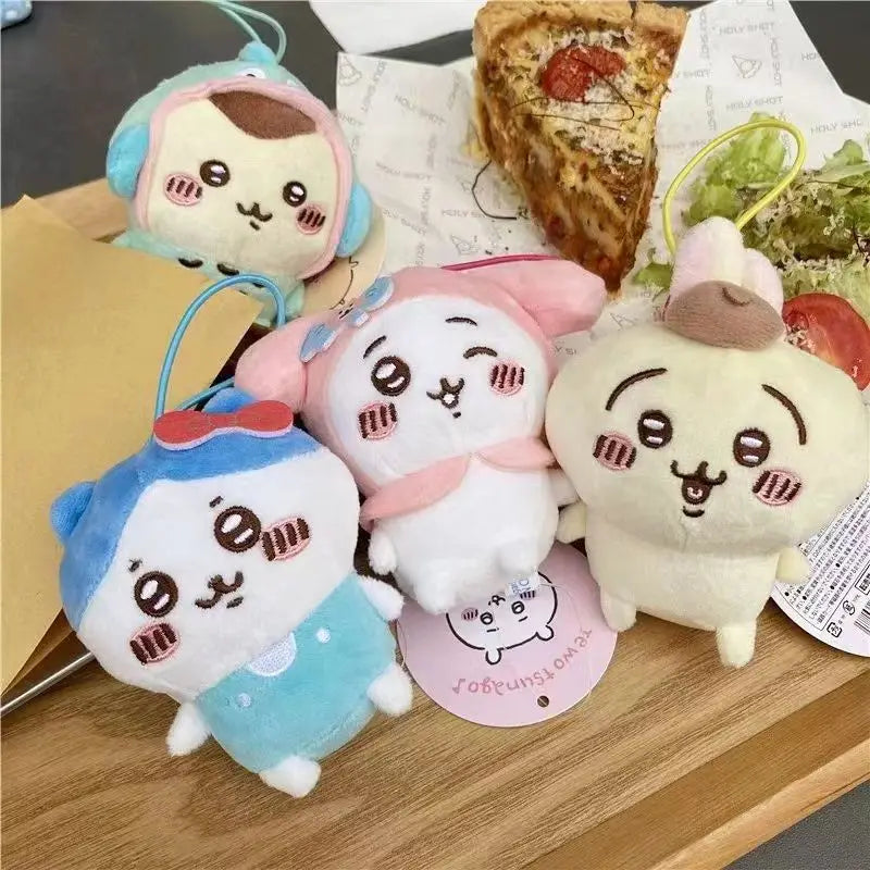 Chiikawa Self-deprecating Bear Collaboration Sanrioin Plush Doll Helo Kiity1 Melodyi Kuromev Sachiji Plush Toy Keychain Decorate Beauty World Shop