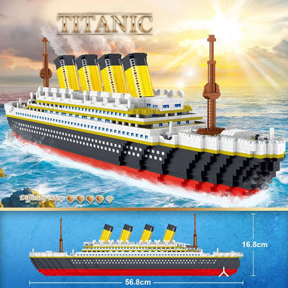 4000+Pcs Titanic Model Cruise Ship Building Blocks MOC Boat Bricks Collection DIY Construction Toys for Children Gift Beauty World Shop