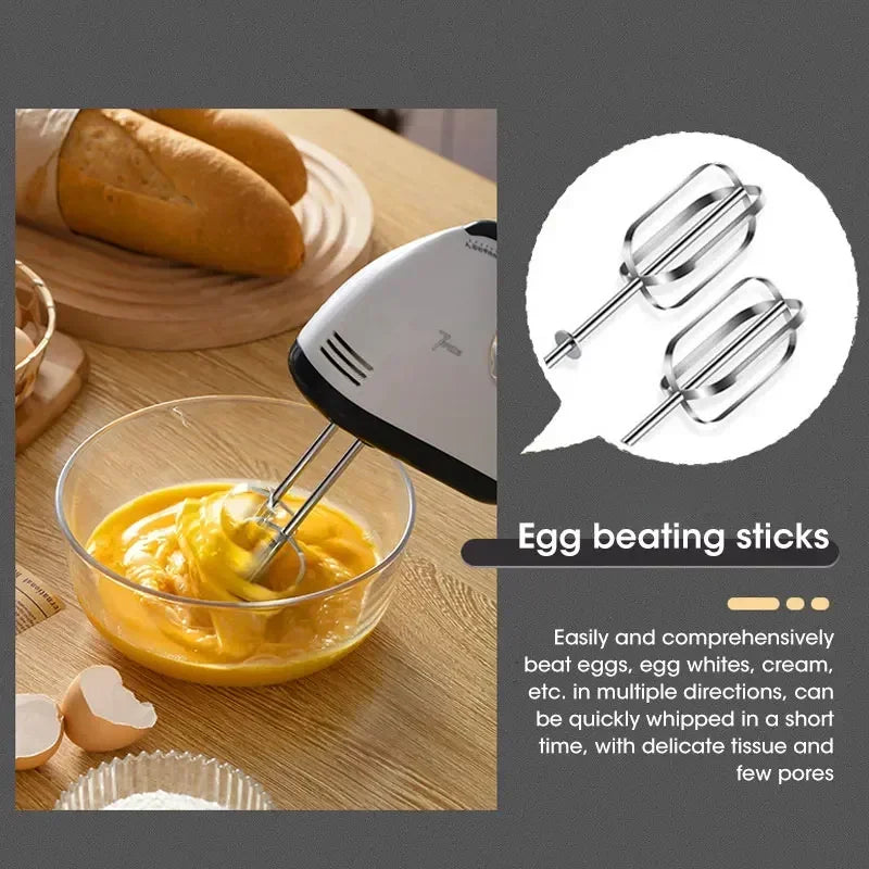 Handheld Electric Egg Beater Multifunctional Kitchen Mixer for White Cream Dough Automatic Home Cooking Egg White Beater Beauty World Shop