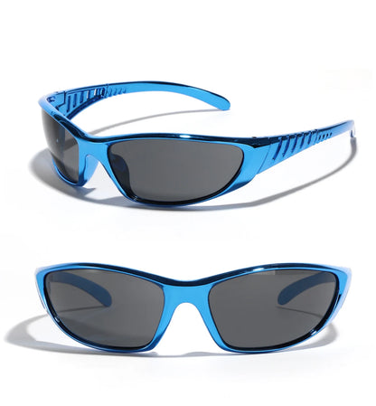 Y2K Silver Sunglasses Color Hollowed Out Future Sense Of Technology Hot Girls Net Red Sunglasses Women Sunglasses Trendy Men Beauty World Shop