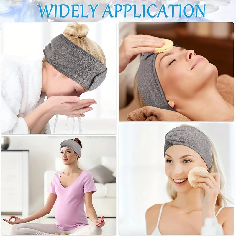 Women's Adjustable Wide Headband - Great Cosmetic Accessory for Yoga, Sports, Spa, Bath, Shower, Makeup and Face Wash Beauty World Shop