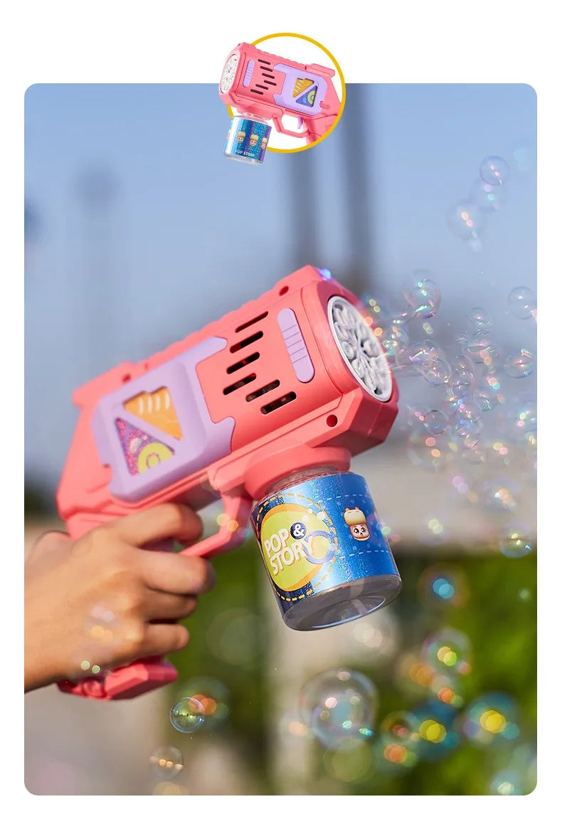 Children Bubble Gun Toy Astronaut Fully Automatic Bubble Machine Bubbles Gun Outdoor Game Fantasy Toy for Boys Girls Gifts Beauty Fashion