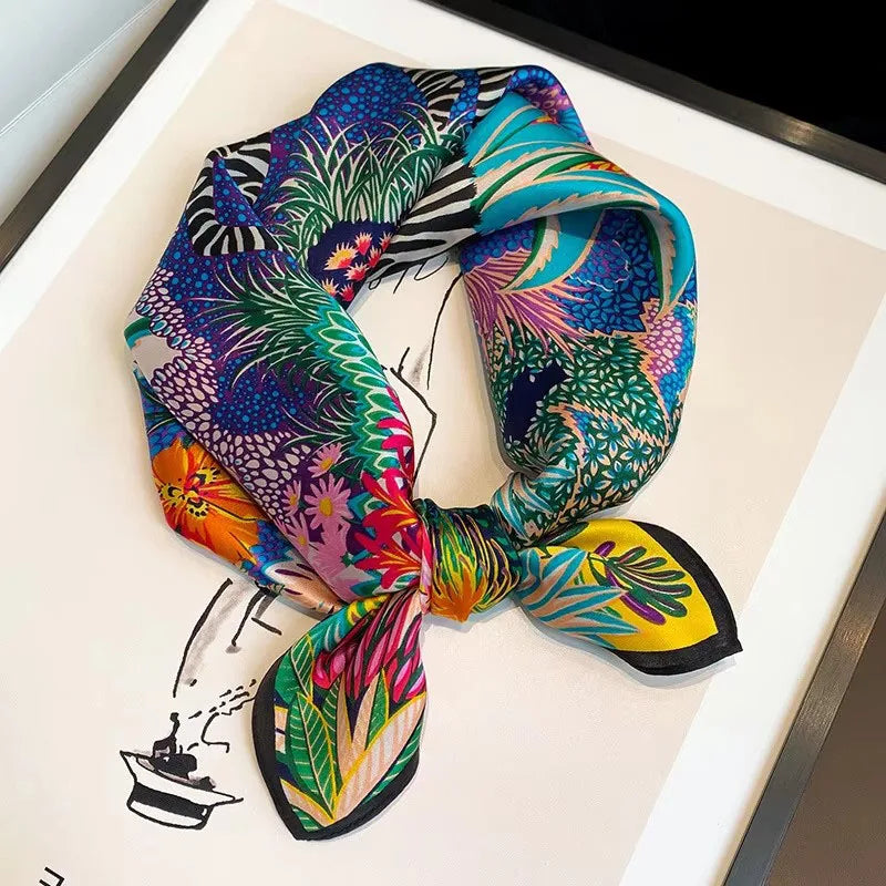 Scarf 100% Silk Bandana Women Square Scarves Wrap Kerchief Spring Fashion Luxury High Quality Headband Hijab Shawls 2026 Beauty World Shop