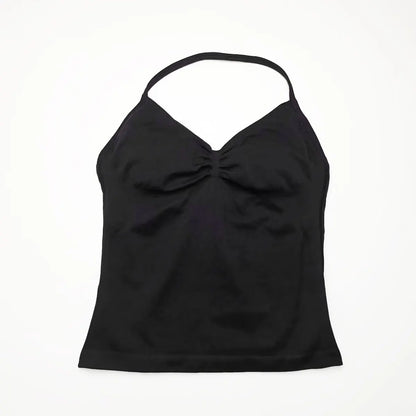 NCLAGEN Impact Longline Strappy Top Sports Yoga Vest Women's Fitness Tank Top Gym Beautiful Open Back Bra Running Workout Halter Beauty World Shop