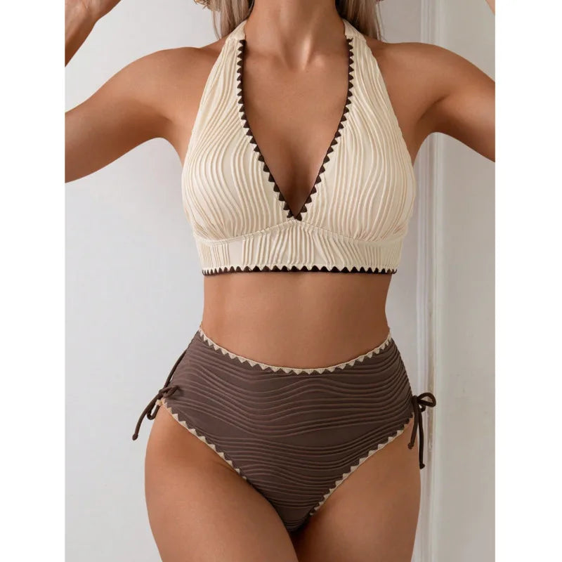 Sexy High Waist Bikinis Women's Swimwear Female Swimsuit For Swim Wear Bathing Suits Brazilian Bikini Set Beachwear Pool Bather Beauty World Shop