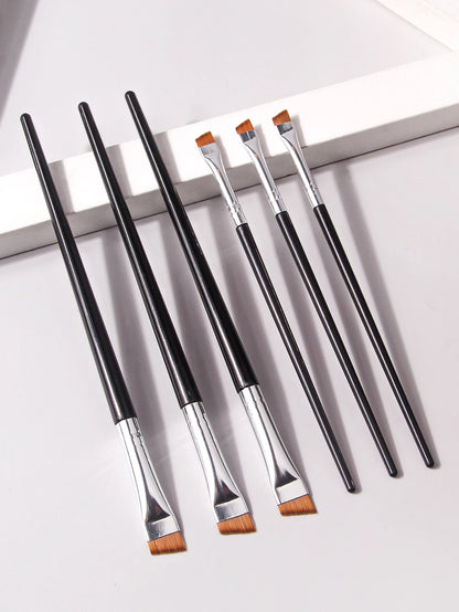 6 Pcs popular eye makeup brush high-end ultra-fine thin bevel brush eyeliner brush eyebrow dyeing beauty makeup tools Beauty World Shop