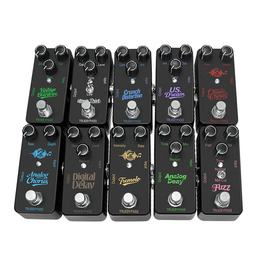 Electric Guitar Effects Pedal Mini Single Type Crunch Distortion Classic Chorus Delay    Digital Delay Beauty World Shop