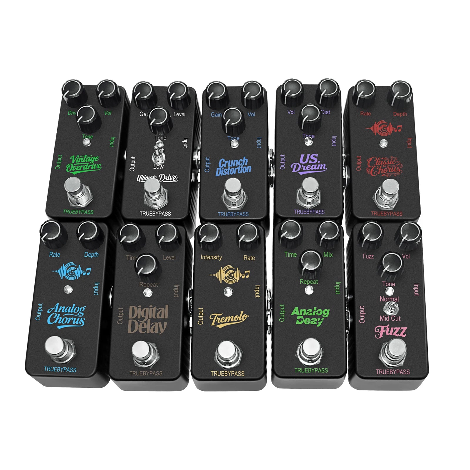 Electric Guitar Effects Pedal Mini Single Type Crunch Distortion Classic Chorus Delay    Digital Delay Beauty World Shop