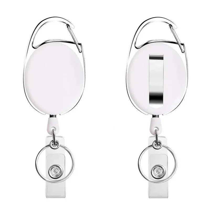 Retractable Badge Reel with Card Holder Reel Clip Key Ring Retractable ID Card Holder Key Chain Holders for Office Name Tag Beauty World Shop