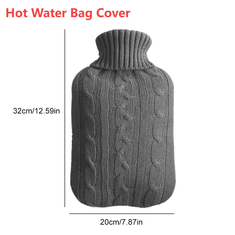 2L Hot Water Bottle Cover Rubber Hot Water Bags Winter Plush Hand & Feet Warmer Explosion-Proof Water Bottle Cover For Hot Water Beauty World Shop