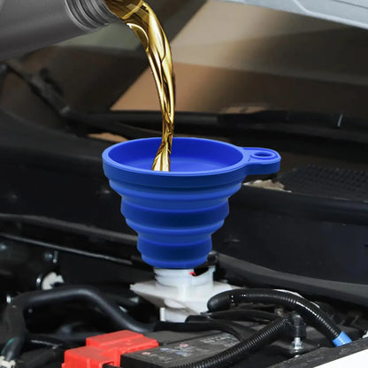 Engine Funnel Car Universal Silicone Liquid Funnel Washer Fluid Change Foldable Portable Auto Engine Oil Petrol Change Funnel Beauty World Shop