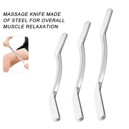 1Pcs Sport Stainless Steel Long Gua Sha Tool-Guasha Long Bar Muscle Scraping Massage Tools-Help Relieve Sore Muscles Soft Tissue Beauty World Shop