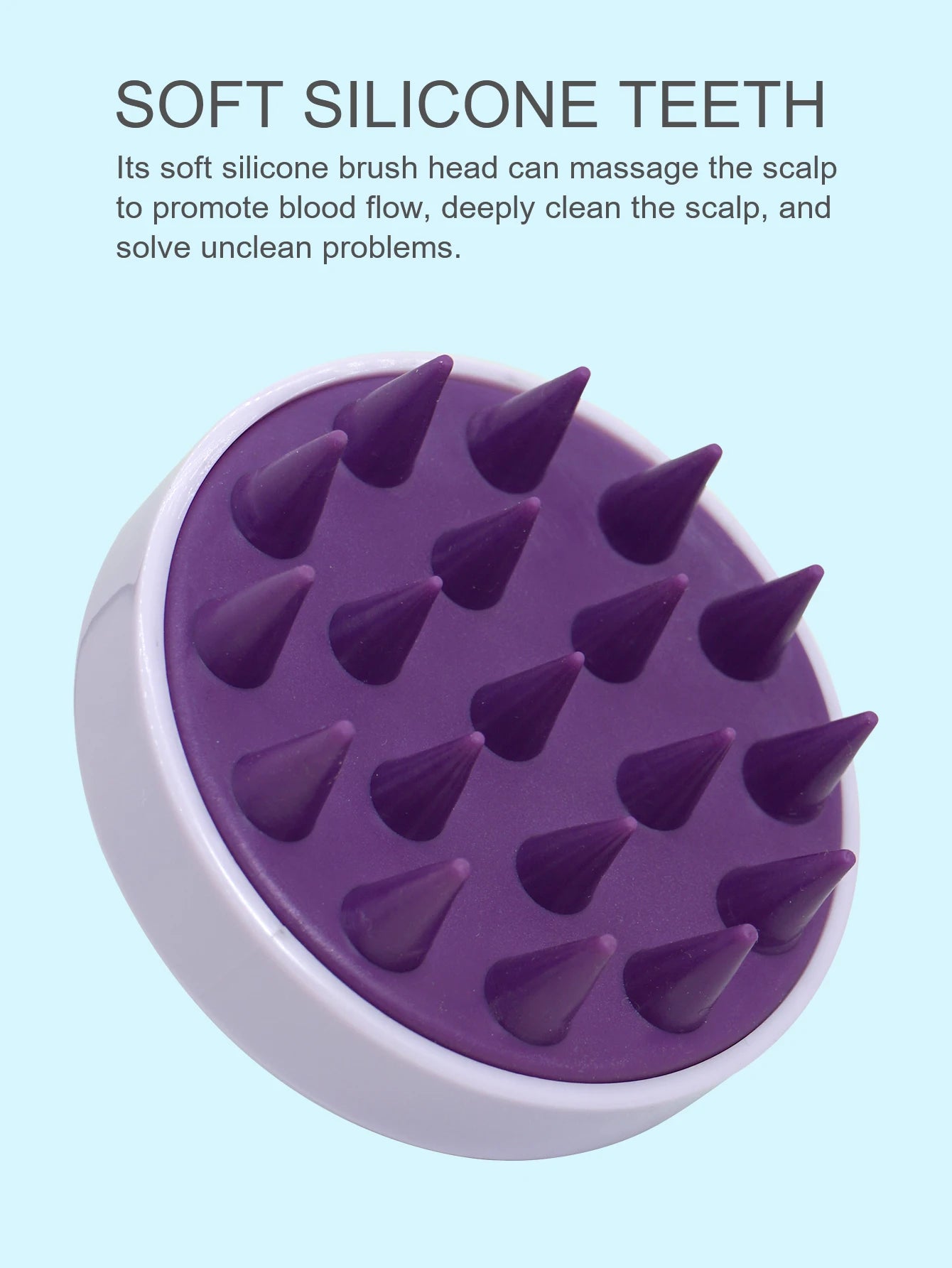 Silicone Shampoo Scalp Hair Massager Head Body Scalp Massage Brush Scalp Massage Brush Comb Magic Handle Brush Spa Massage Brush Beauty World Shop