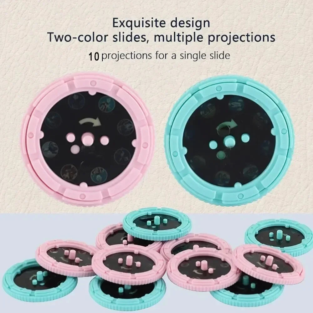 10 Cards Cartoon Projection Flashlight 80 Patterns Creative Children Flashlight Toy Projector Baby Toys Bedtime Story Book Toy Beauty Fashion