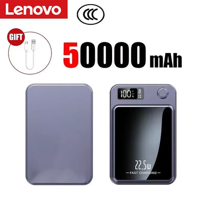 Lenovo 2026 200000mAh Magnetic Wireless Power Bank Portable Fast Charger For Magsafe Auxiliary Battery For iphone Huawei Samsung Beauty World Shop