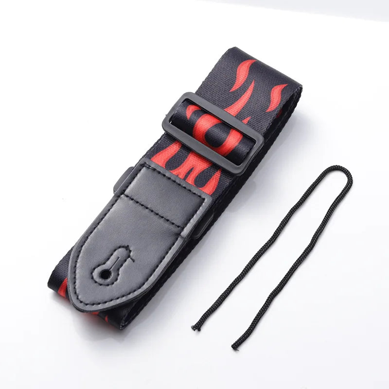 Fashion Retro Ethnic Style Guitar Strap Adjustable Leather Strap for Folk Guitar Electric Guitar Bass Ukulele Guitar Accessories Beauty World Shop