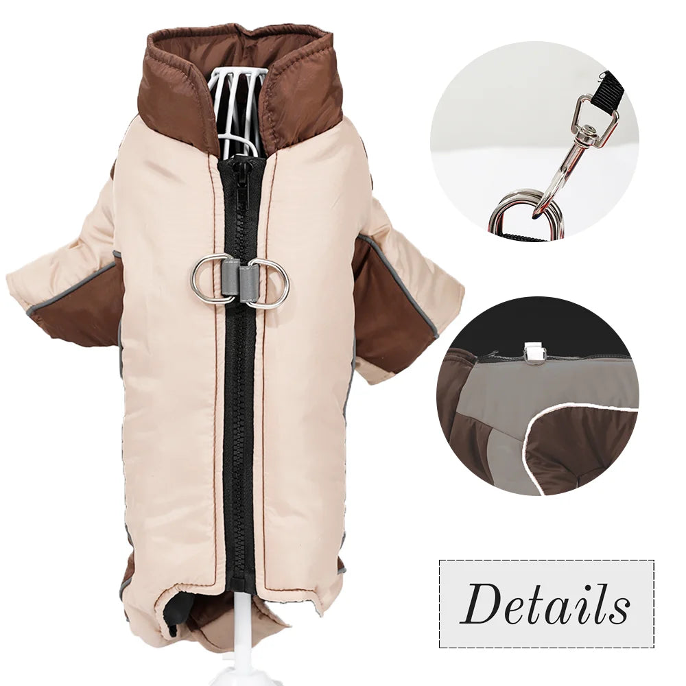 Warm Pet Clothes With D-ring Reflective Dog Jumpsuit For Small Medium Dogs Camouflage Puppy Coat For Winter Chihuahua Pug Jacket Beauty World Shop