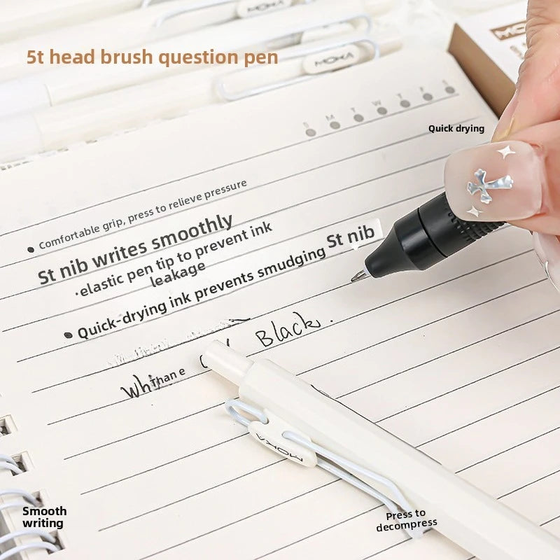 Creative Press Neutral Pen Signature Pen Black Pen Student Supplies Quick Drying Pen Stationery Beauty World Shop