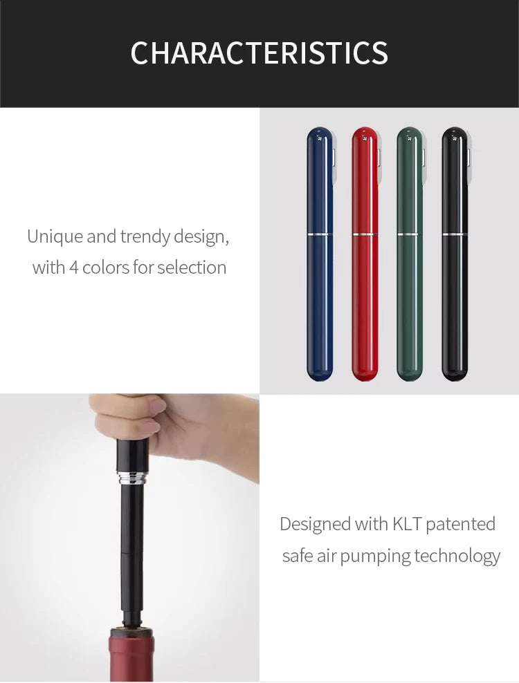 Portable Handheld 2-in-1 Air Pressure Wine Opener with Air Pump And Cork Remover Foil Cutter Compact Desktop Cicerone for Party Beauty World Shop