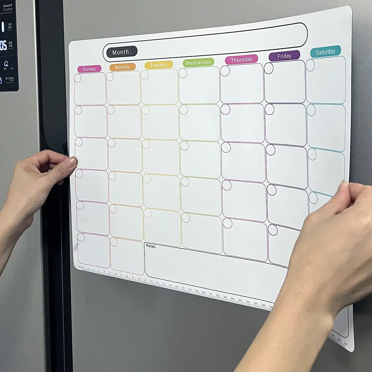A refrigerator magnet ,monthly and weekly planner, magnetic calendar sticker, soft magnetic note sticker, message board Beauty World Shop