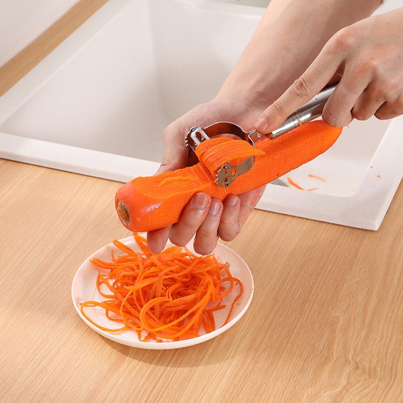 High Quality Stainless Steel Potato Cucumber Carrot Grater Julienne Peeler Vegetables Fruit Peeler Vegetable Slicer Beauty Fashion