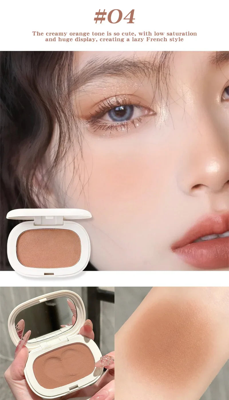 Phantom Bear Single-Color Blush Cream — Mochi Texture, Powder-Free Formula, Low-Saturation, Long-Lasting Natural Matte Finish Beauty Trend Shop
