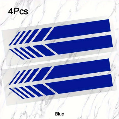 JDM Reflective Car Stickers - Classic Stripes Vinyl Decals, Self-Adhesive for Easy Install - Fit Any Car Body - Waterproof, 4pcs Beauty World Shop