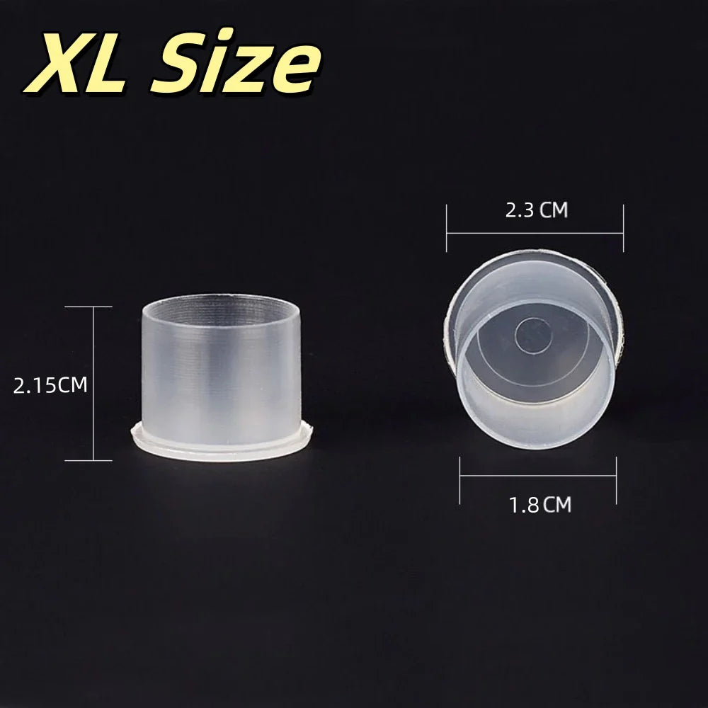 ROKYO 1000PCS Disposable Steady Tattoo Ink Cups Plastic Pigment Clear Holder Container Caps Permanent Makeup Microblading Supply Beauty Trend Shop