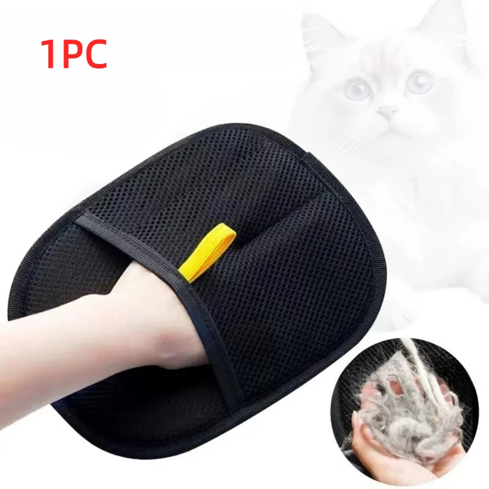 Double-Sided Pet Grooming Gloves, Cat Grooming Gloves, Pet Grooming Gloves for Dogs Bathing, Versatile Grooming Gloves for Washi Beauty World Shop