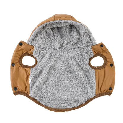 Warm Fleece Dog Coat Hoodie For Small Medium Dogs Winter Puppy Clothes Jacket With D-ring Thick Cozy Pug Dachshund Parka Costume Beauty World Shop