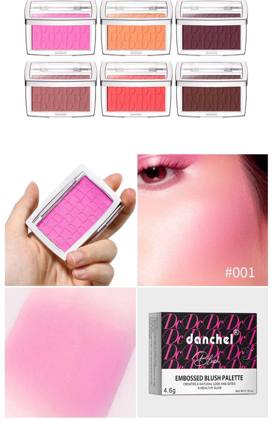 Face Blusher Matte Natural Cheek Tint Brighten Face Pink Red Face Contouring Cosmetics Blush Powder Soft Female Makeup Beauty World Shop