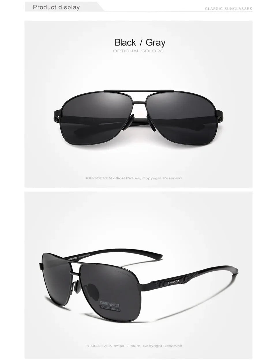 KINGSEVEN Polarized Aluminum Sunglasses Men UV400 HD Lens Pilot Eye Protection Photochromic Glasses Women Night Vision Eyewear Beauty World Shop