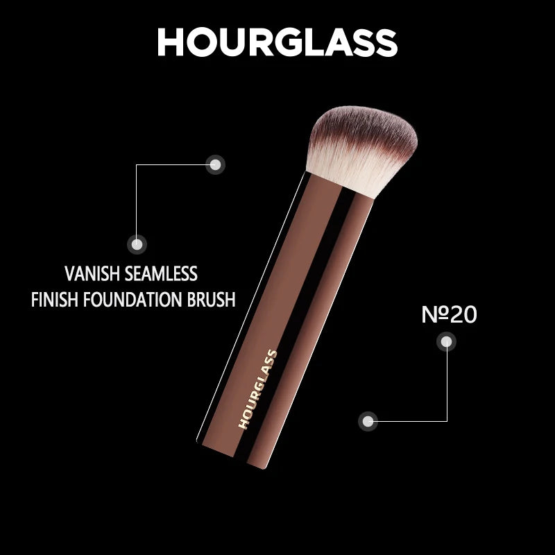 Hourglass Makeup Brush- No.20 Vanish Seamless Finish Foundation Brush Soft Fiber Hair Fashion Design Single Face Brush Beauty World Shop