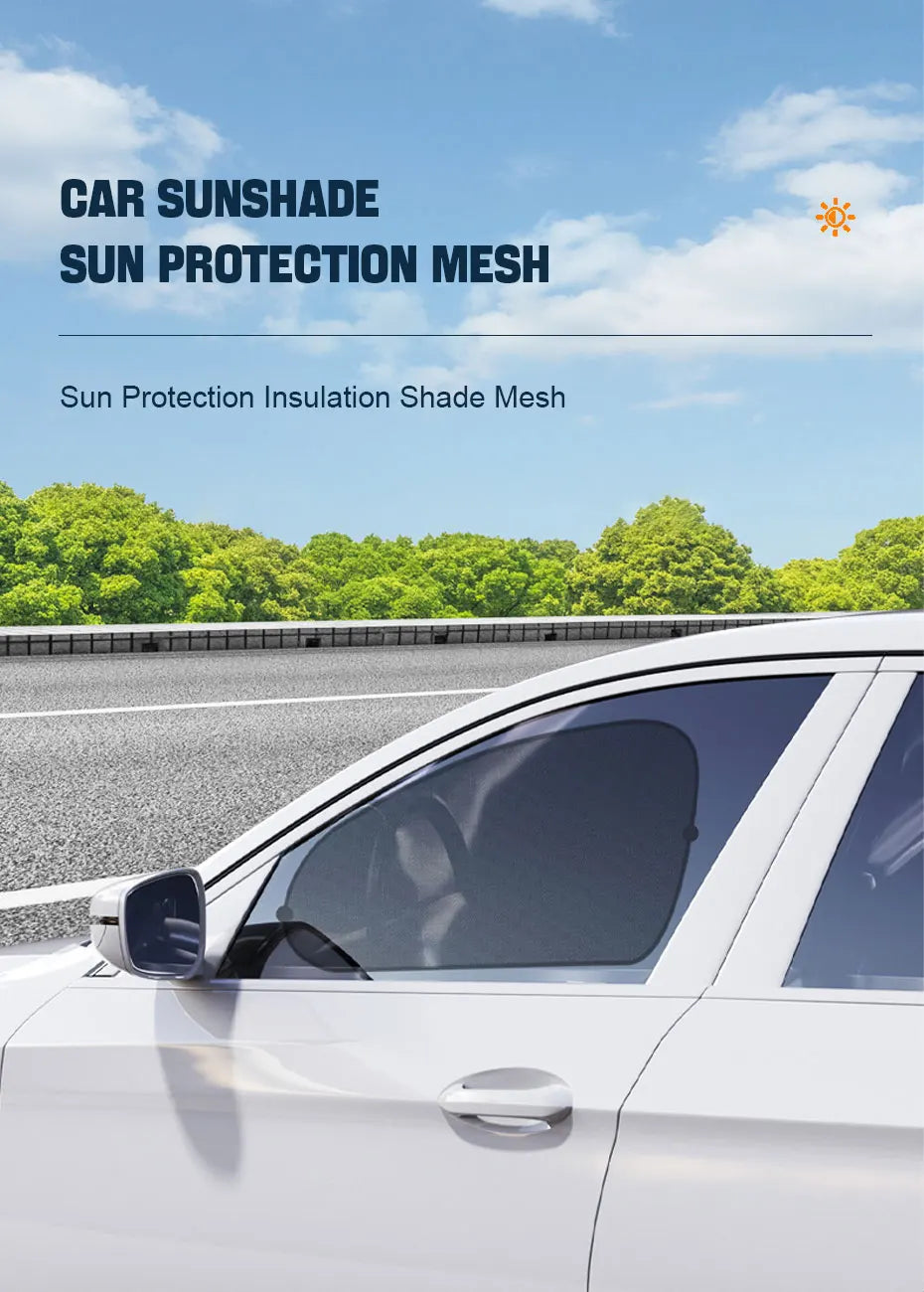 SEAMETAL Car Sun Shade Side Window Curtain Front Rear Window Sunshade Summer UV Blocking Suction Cup Car Sun Protection Curtains Beauty World Shop