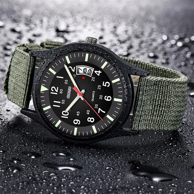 Reloj Hombre 2023 Fashion Mens Nylon Watches Luxury Men Army Military Quartz Watch Calendar Date Wristwatch Relogio Masculino Beauty World Shop