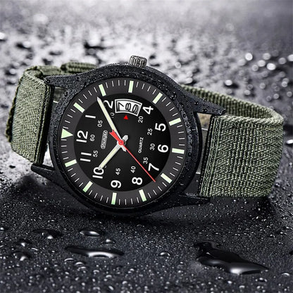 Reloj Hombre 2023 Fashion Mens Nylon Watches Luxury Men Army Military Quartz Watch Calendar Date Wristwatch Relogio Masculino Beauty World Shop