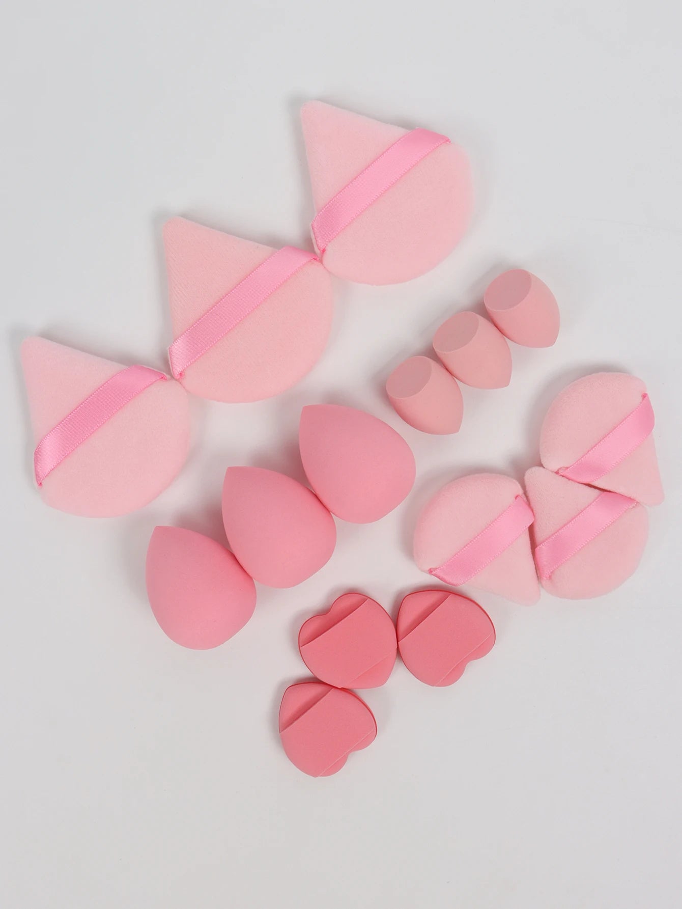 Multi Effect 15 Piece Set 3 Loose Powder Puffs&3 Mini Loose Powder Puffs&3 Medium-Sized Eggs&3 Mini Eggs&3 Air Cushions. Founda Beauty World Shop