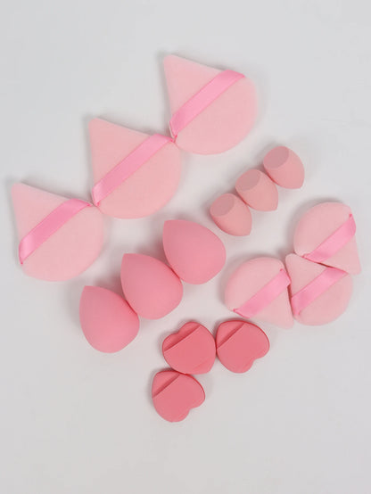 Multi Effect 15 Piece Set 3 Loose Powder Puffs&3 Mini Loose Powder Puffs&3 Medium-Sized Eggs&3 Mini Eggs&3 Air Cushions. Founda Beauty World Shop