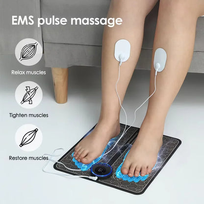 Electric Foot Massager Pad Muscle Massage Relaxation Trainer For Massage Fitness Outdoor Sport Home Family Relax Beauty World Shop