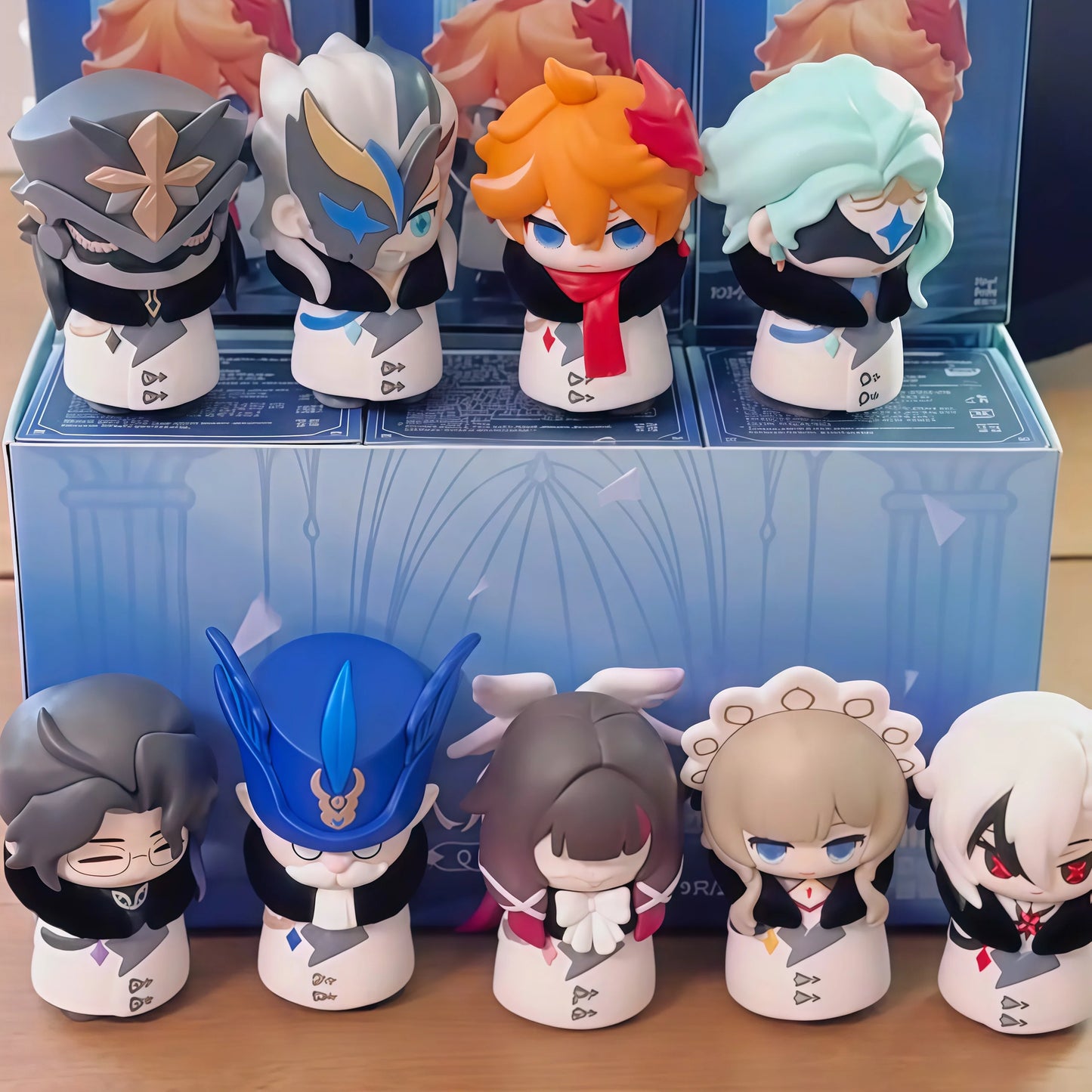 Mihoyo Genshin Impact Fatui Harbinger Q Version Series Blind Box Desktop Mini Doll Model Toys Trend Decoration Surprise Gifts Beauty World Shop