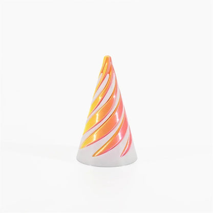 3D Printed Spiral Cone Toy Impossible Pyramid Passthrough Sculpture Pass Through Pyramid Toy Mini Vortex Thread Illusion Beauty World Shop